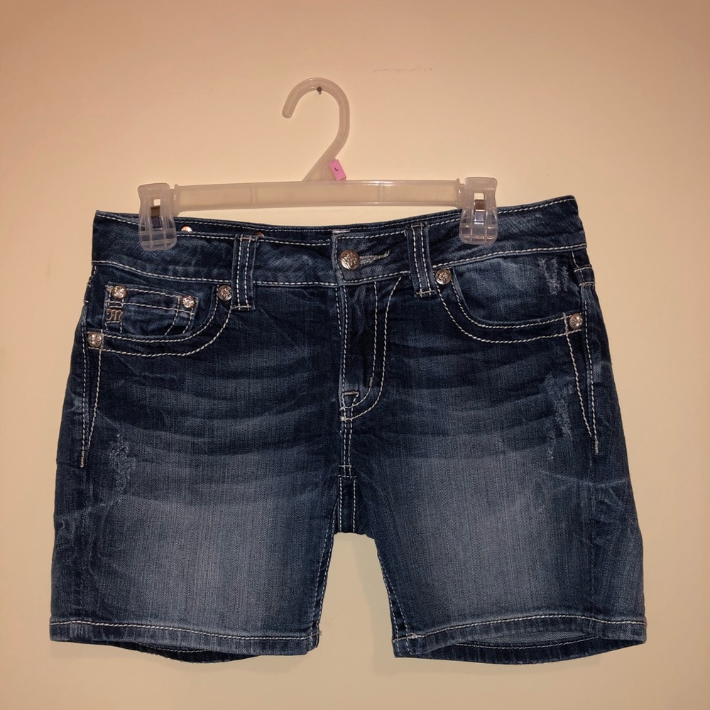 Miss Me Blue Jean Shorts